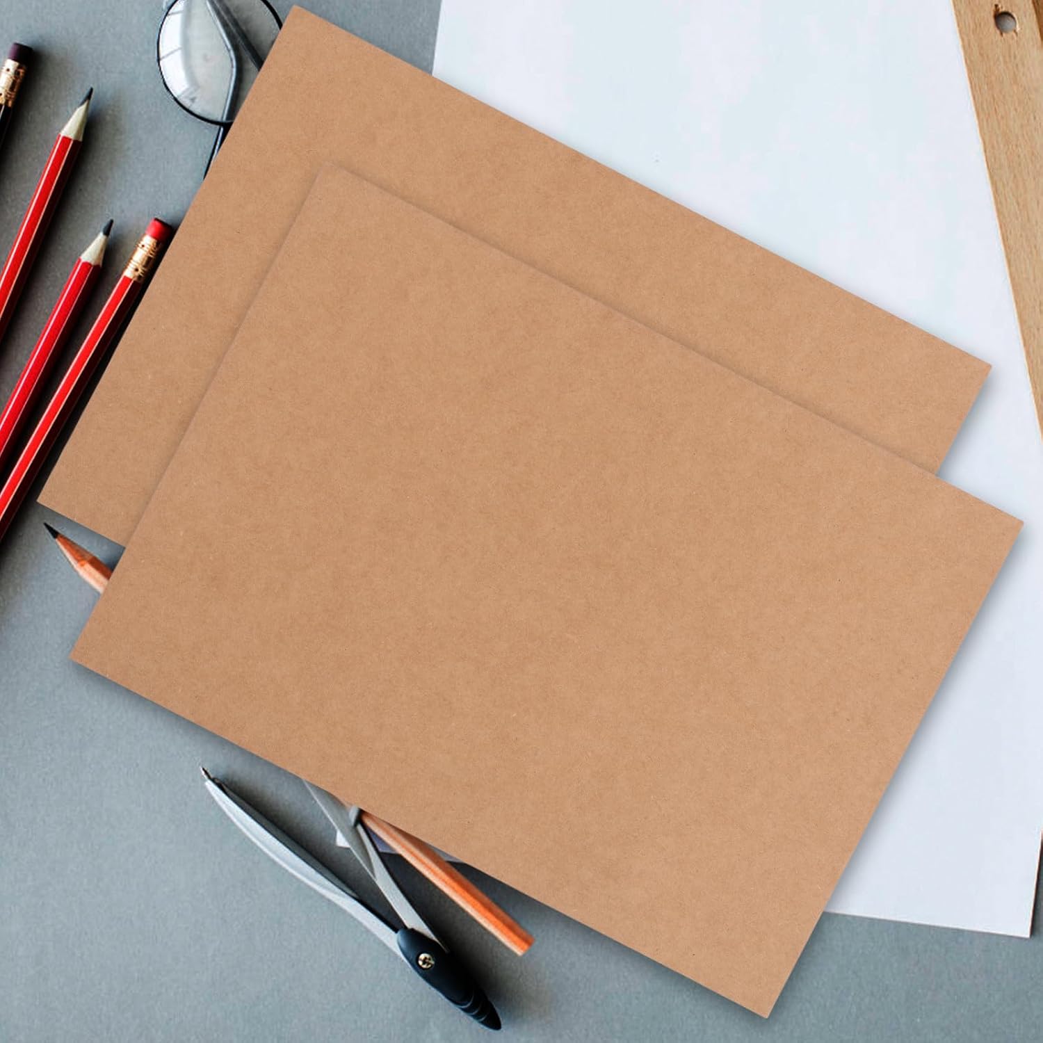 10pcs Chipboard Bookbinding Supplies for Album Making 1.5mm A4 Kraft