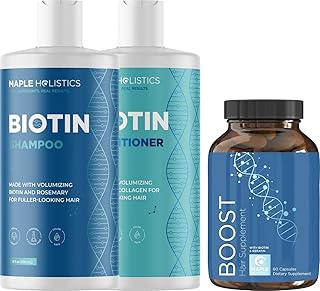 Biotin Shampoo and Conditioner and Hair Supplement - Biotin for Hair Growth Supplement Plus Rosemary and Volumizing Shampo...