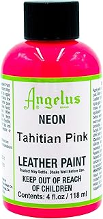 Angelus Neon-4 oz Leather Paint, Tahitian Pink