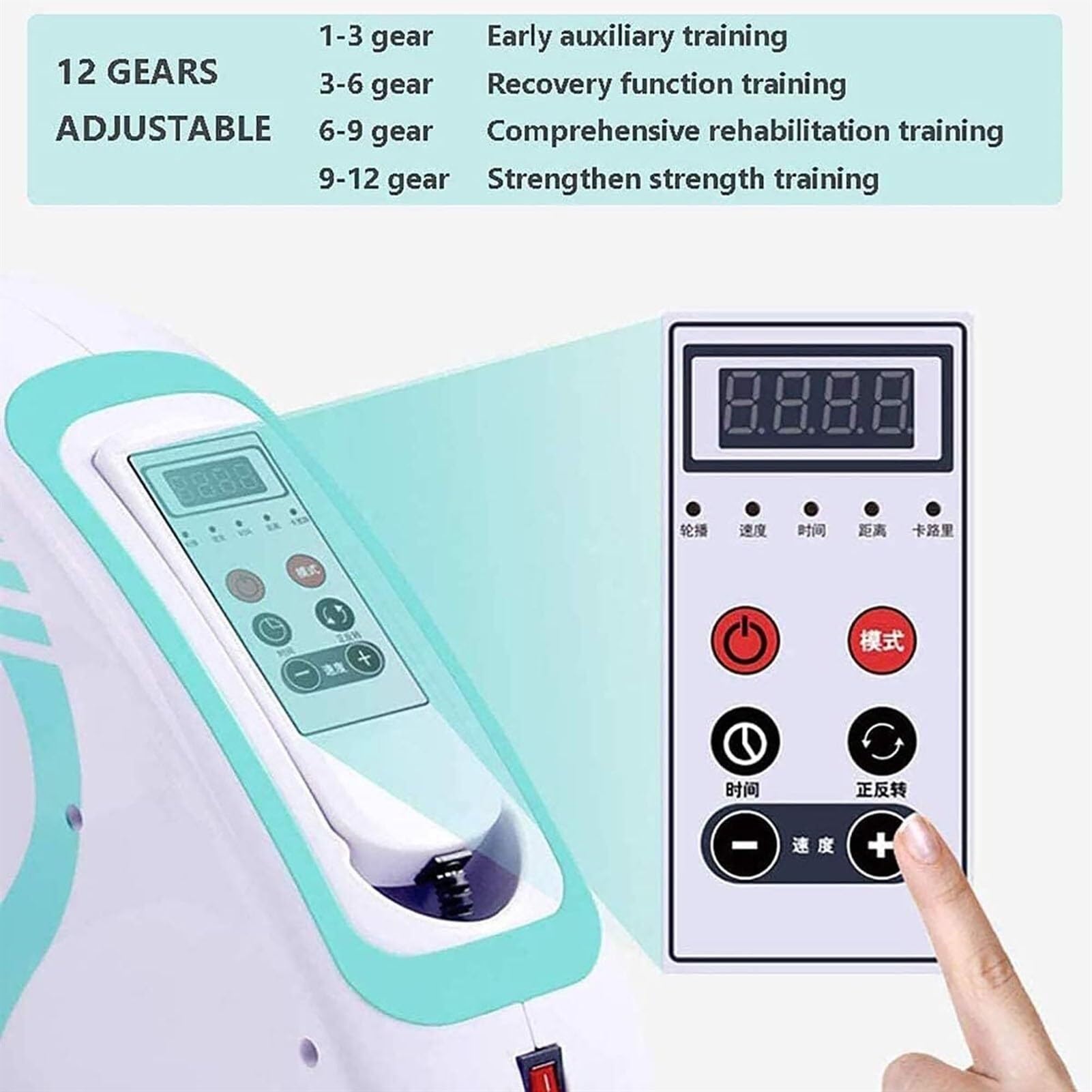 Przenośny rower treningowy z pedałem elektrycznym Stepper Fitness Rower z napędem z wyświetlaczem LCD Urządzenie do ćwiczeń z pedałami, do ramion i nóg