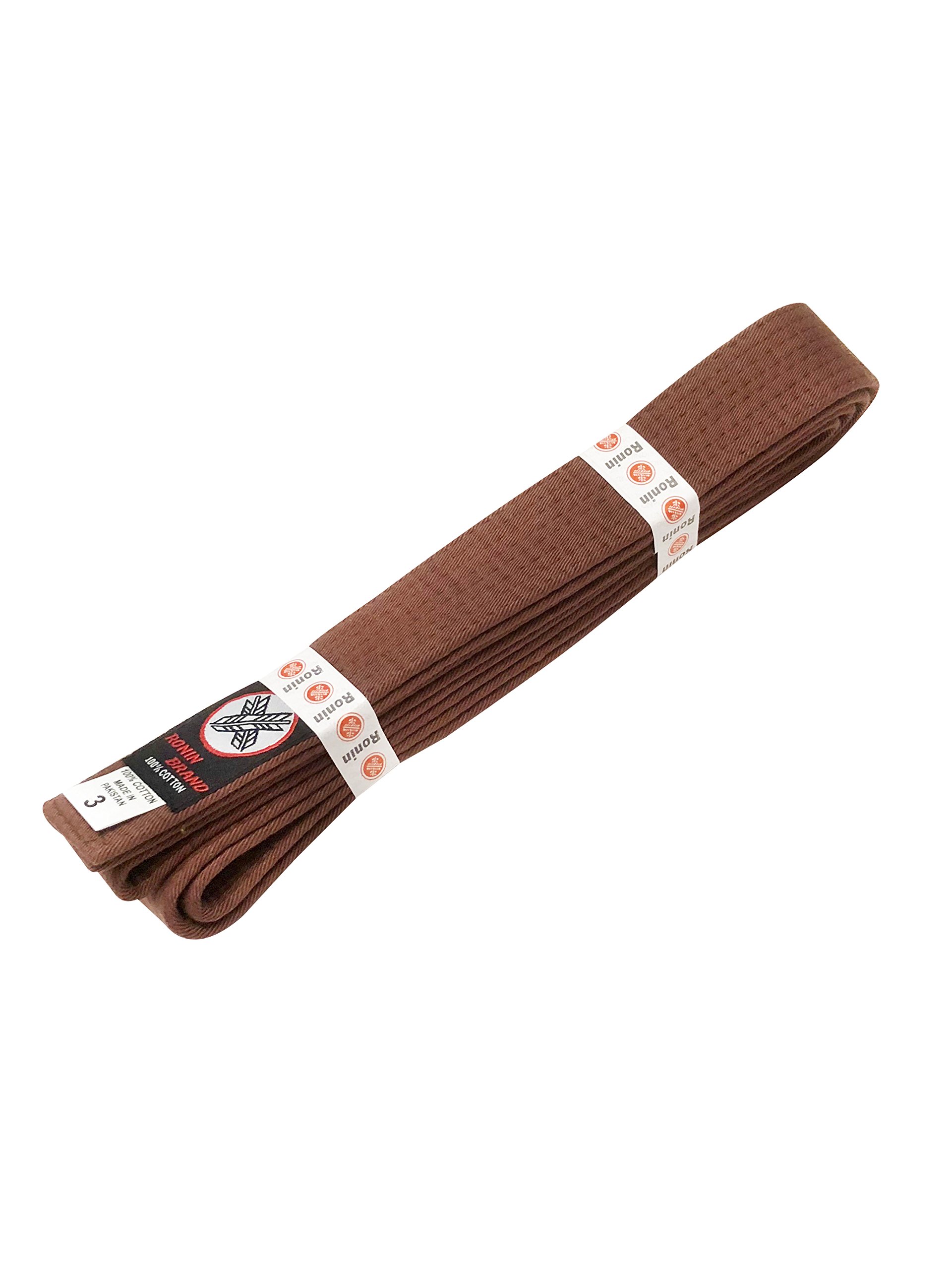 Ronin BrandMartial Arts Uniform Solid Colored Rank Belt – White, Yellow, Green, Orange, Blue, Purple, Red, Brown, & Black - Premium Quality