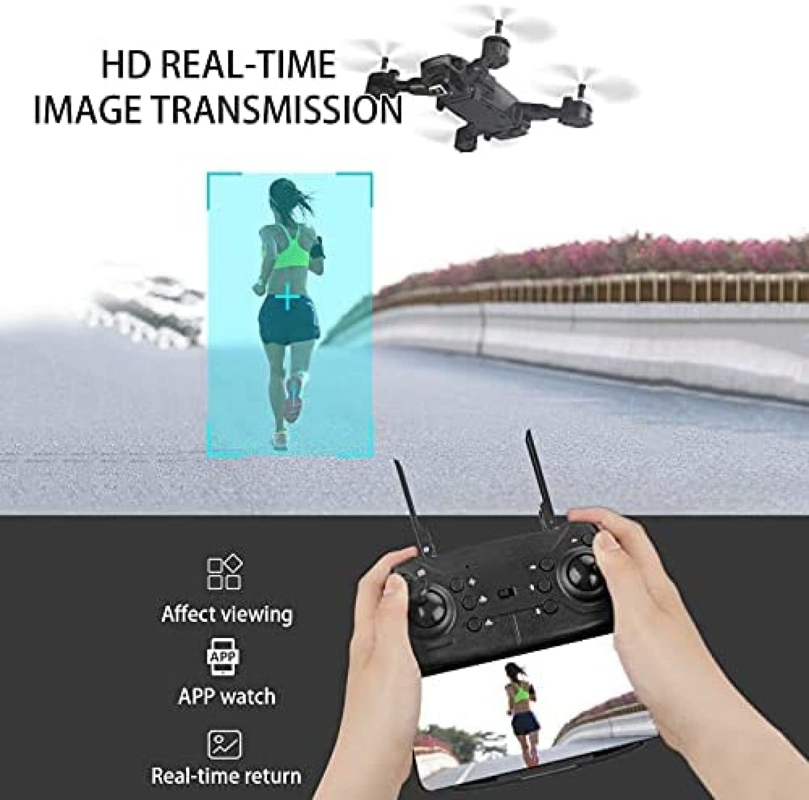Quadcopter GPS Składane drony z kamerą 4K HD - 40 minut najdłuższego czasu lotu - Dron z kamerą dla dorosłych - Dodatkowy 1 futerał na baterię