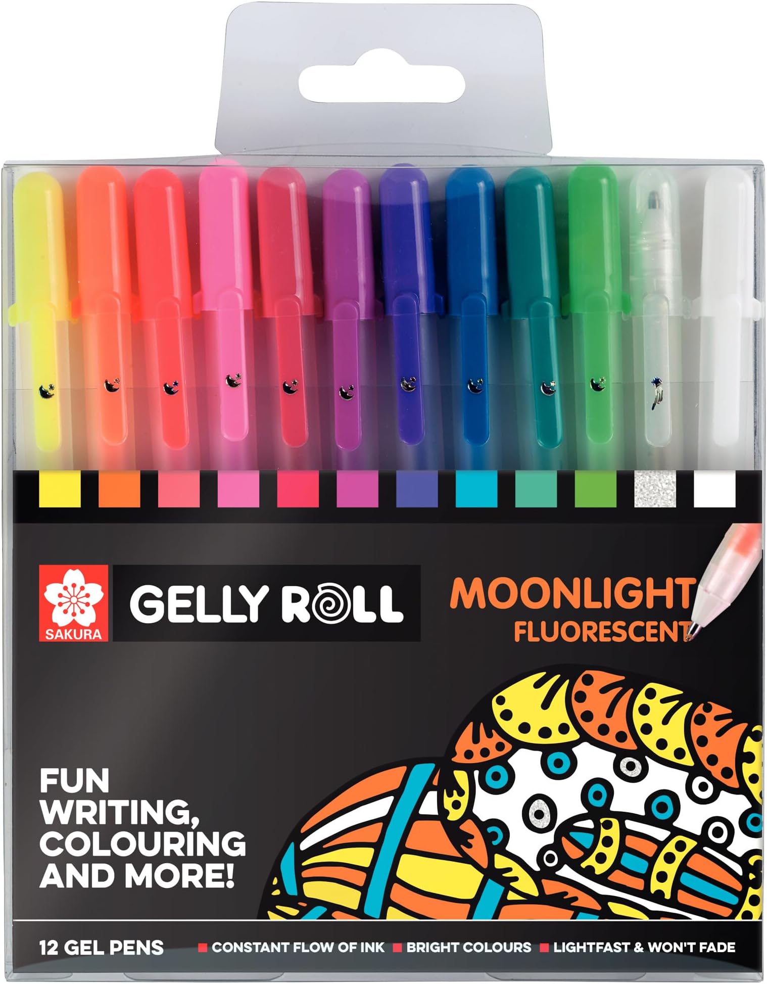 Molotow 200471 Set 6 Pennarelli Grafx UV, Punta A Pennello 1mm, Colori Fluorescenti E Invisibile - 3