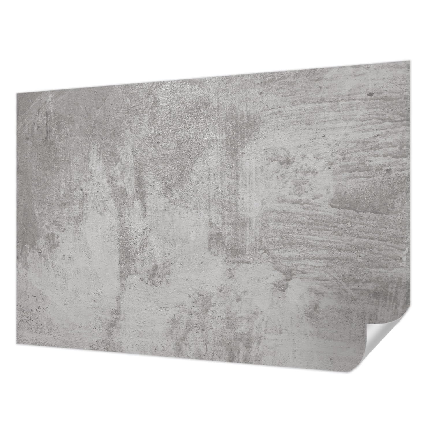 Décor mural adhésif moderne en béton brut pour salon chaleureux de 152x104 cm