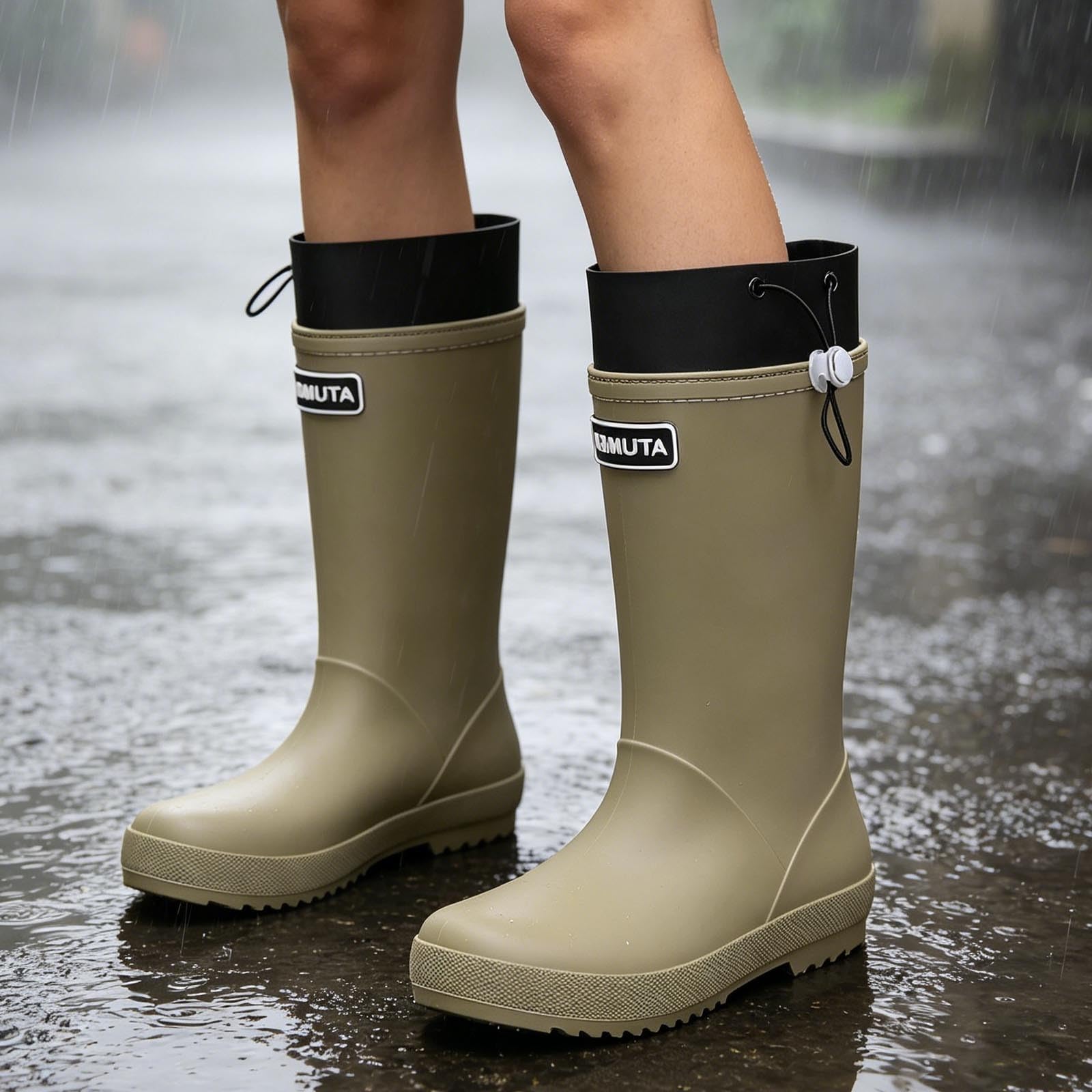 Mid Calf buty przeciwdeszczowe – lekkie kalosze do aktywności na świeżym powietrzu, podróży