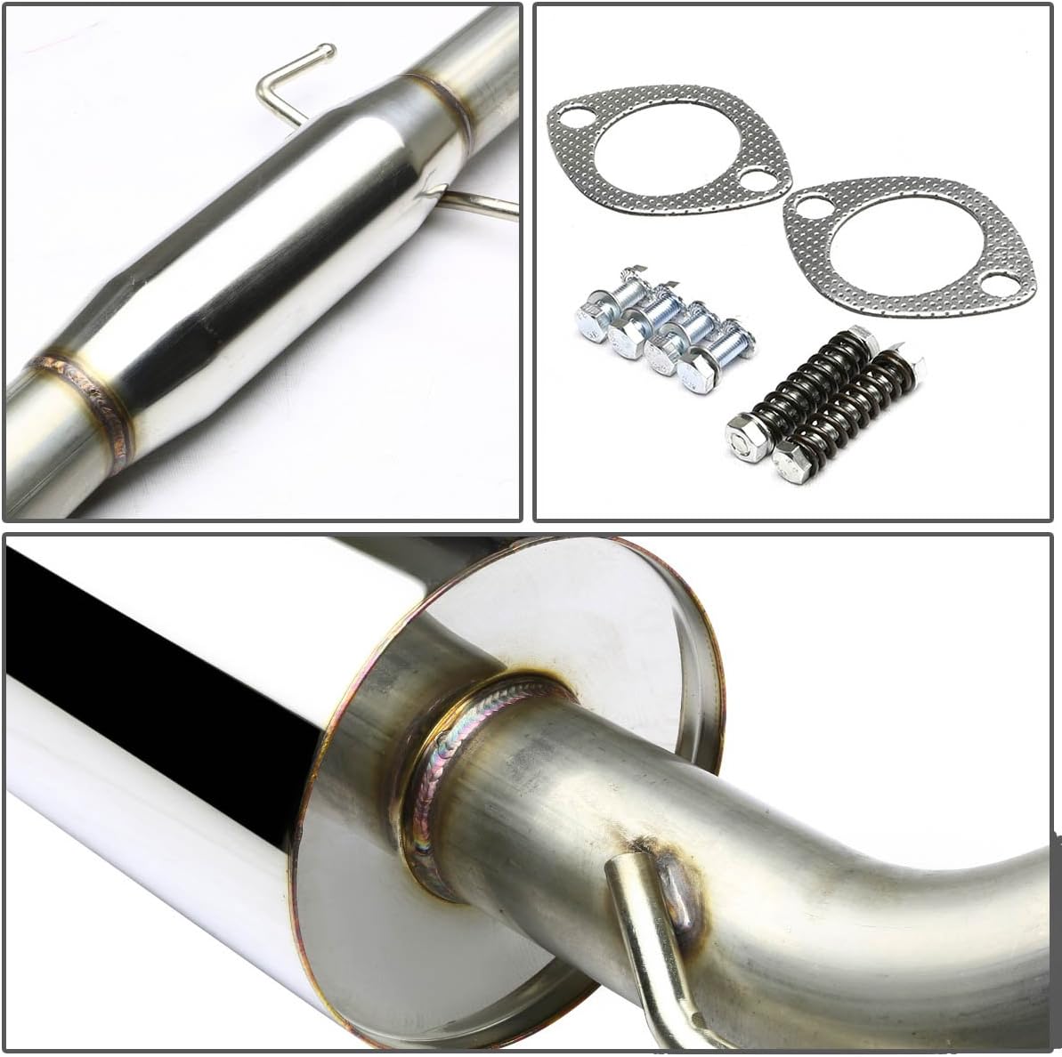 DNA MOTORING CBE-HT02V6-NRT Cat Back Exhaust System [Compatible with 03-06 Tiburon V6]