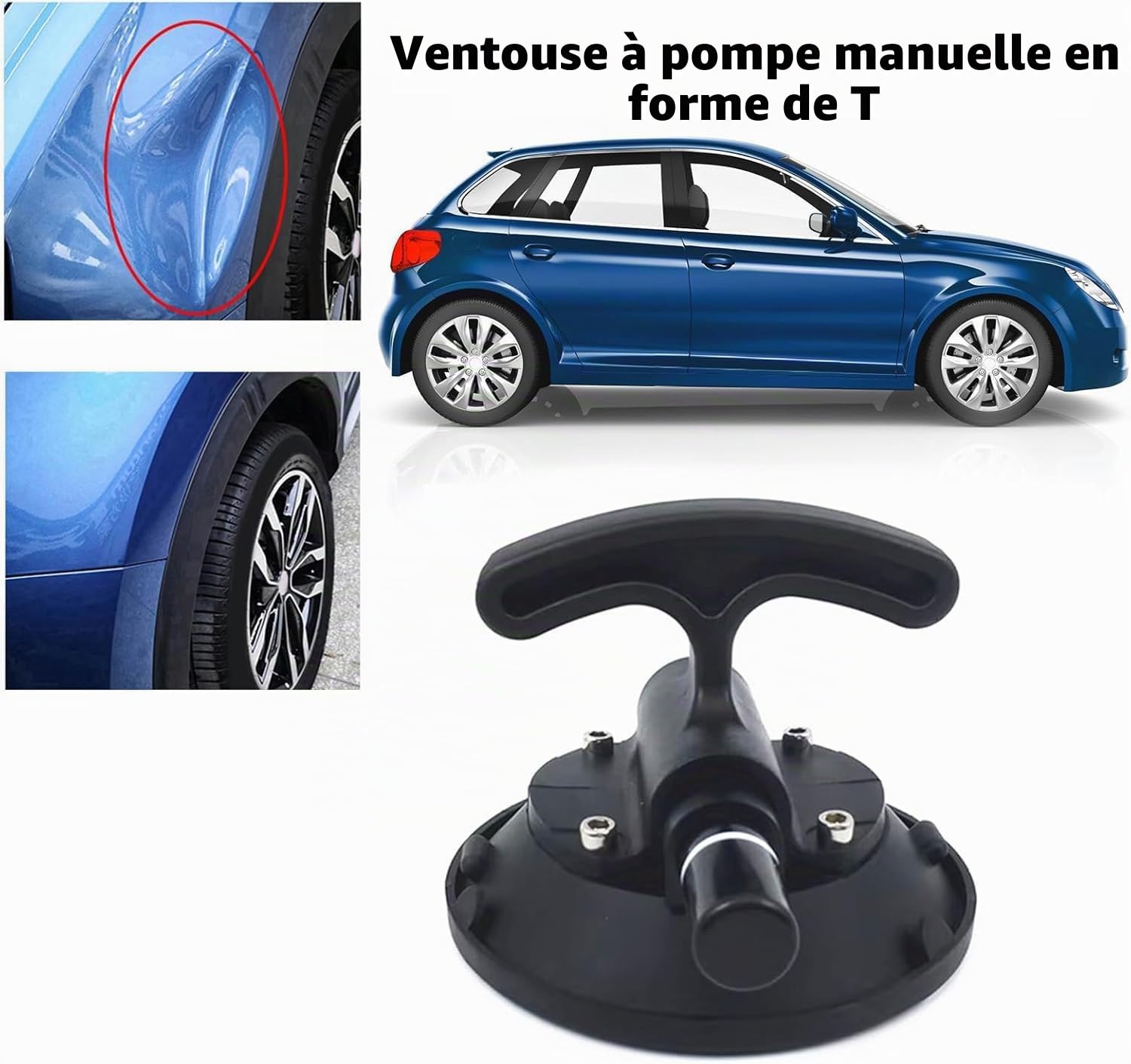 Wenlai-Extracteur de carrosserie Puissant - Ventouse de Type T à Aspiration Manuelle pour réparation Automobile