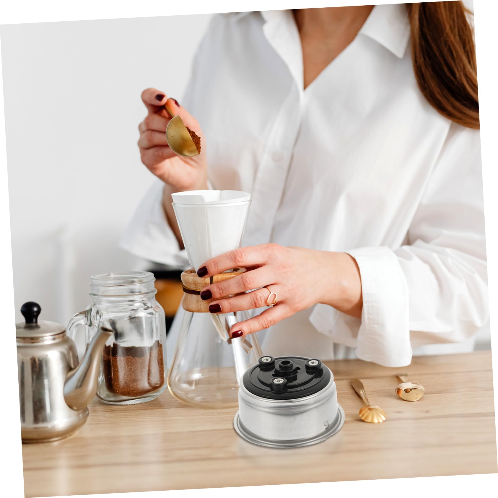 Uonlytech 2pcs Coffee Machine Detachable Filter Basket Espresso Strainer for Coffee Powder Easy to Use and Replacement