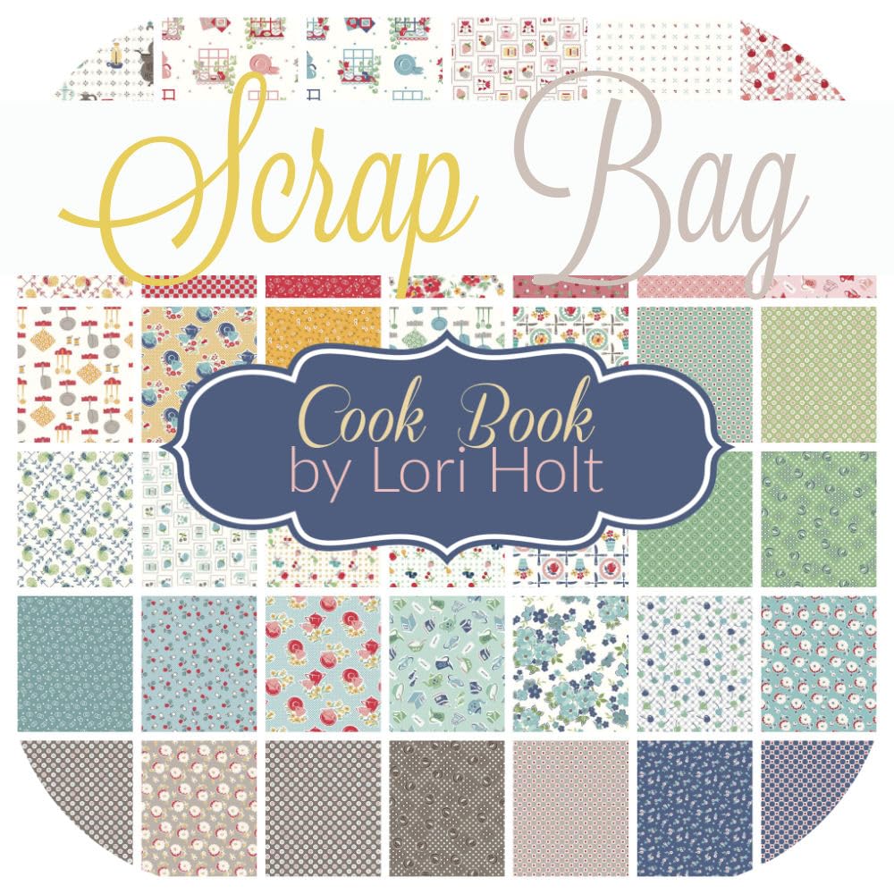 Cook Book Scrap Bag (Approx 2 Yards) by Lori Holt for Riley Blake 2 Yards DIY Quilt Fabric