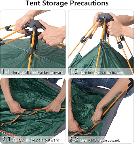 Miniatura 8 de Tienda de campaña portátil para 2 personas, tienda ligera para exteriores, senderismo, montañismo y viajes