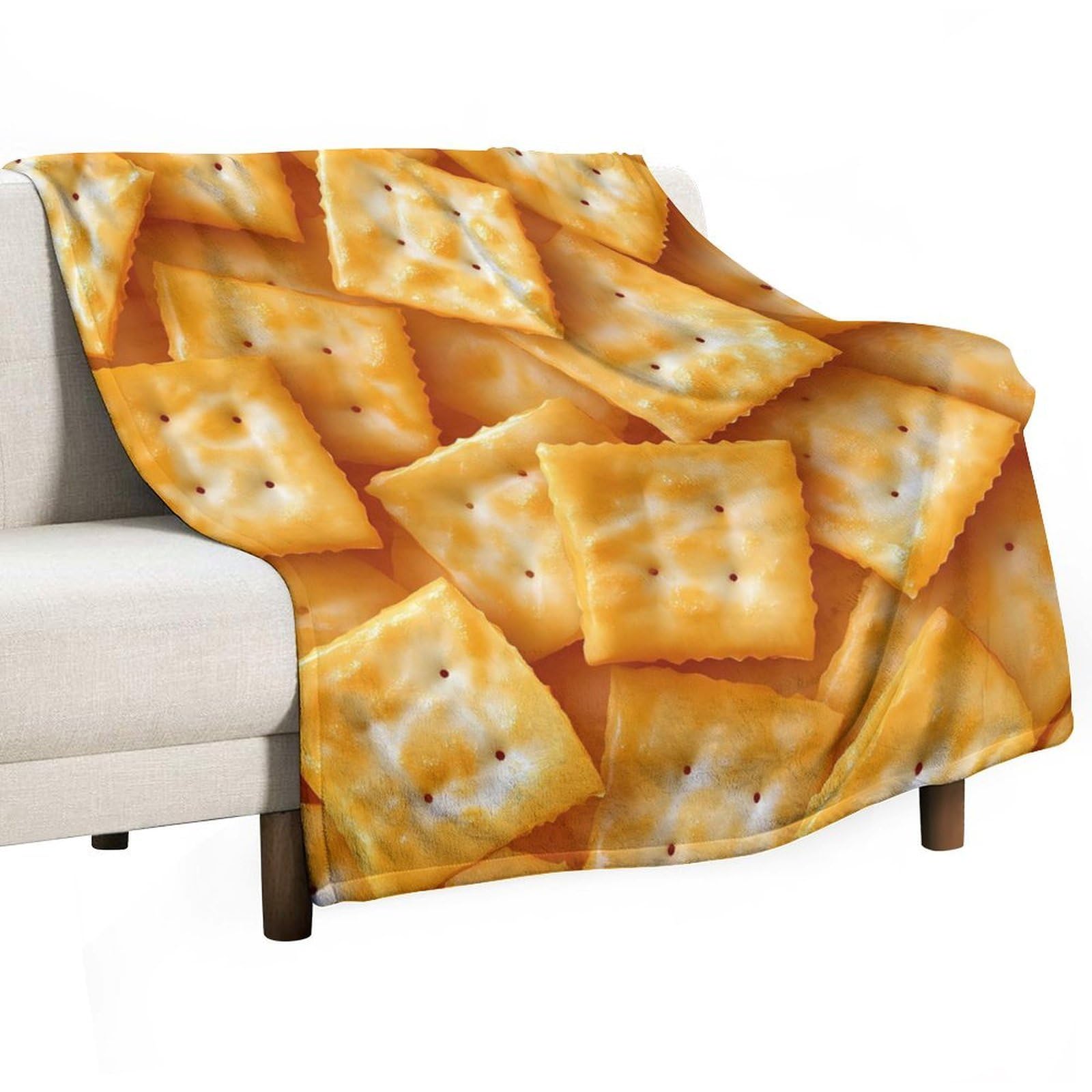 Salted Soda Crackers, leichte Überwurfdecke für Bett, Couch, weiche Flanelldecken, groß, warm, Plüsch-Überwurf, 127 x 177,8 cm