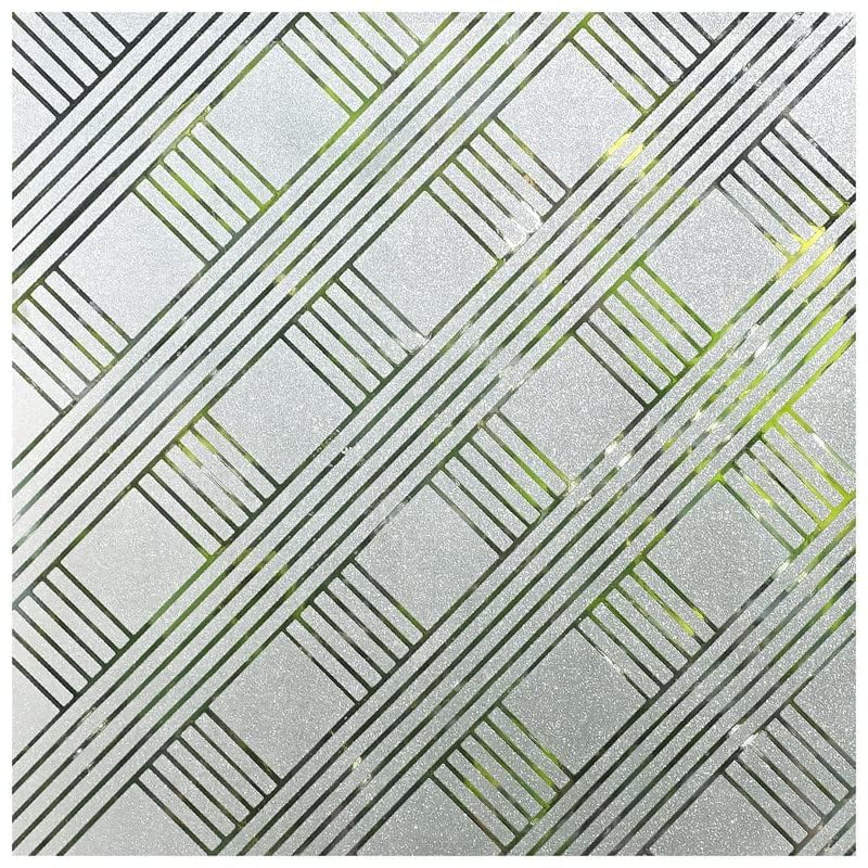 Image of Frosted Grid Window Glass Film for Privacy Sunlight- Frosted Grid 12 X 36 Inchs