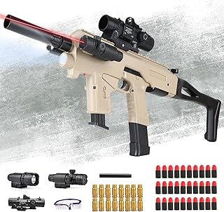 Spielzeug Pistole Kinder, Toy Gun mit Zubehörsets, Aufgerüstete Kinder Pistole Spielzeug mit 30 Weicher Schaumstoffkopf, T...