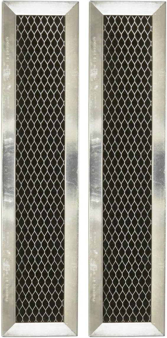 Microwave Charcoal Filter 11.02” x 2.52” for JX81D WB02X10943 GE Microwave Filter Replacement - This Carbon Filter Freshens and Filters Kitchen Air Entering the Over-the-Range Oven Vent Fan (2-Pack)