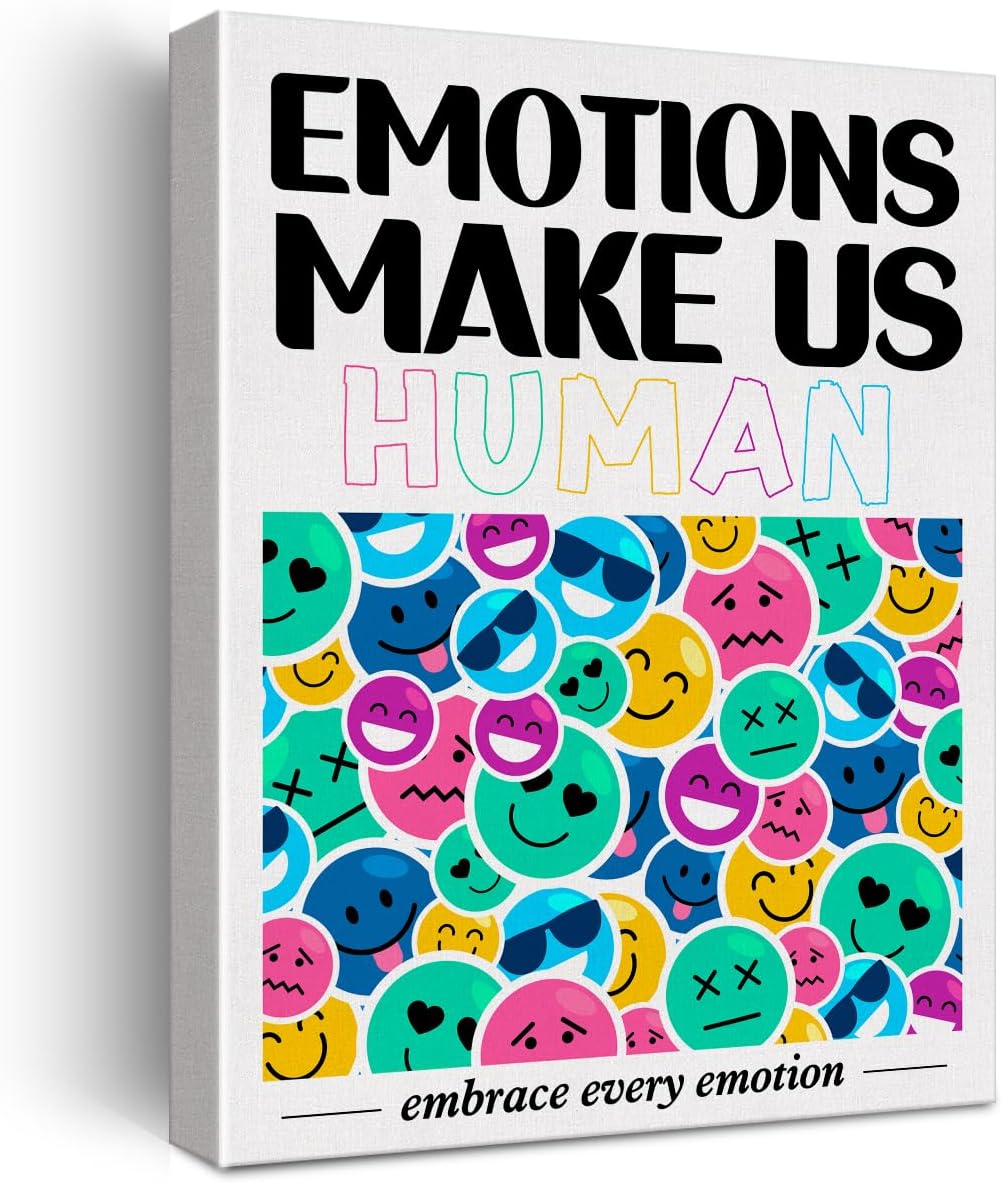 Mental Health Wall Art Canvas Painting Print Framed