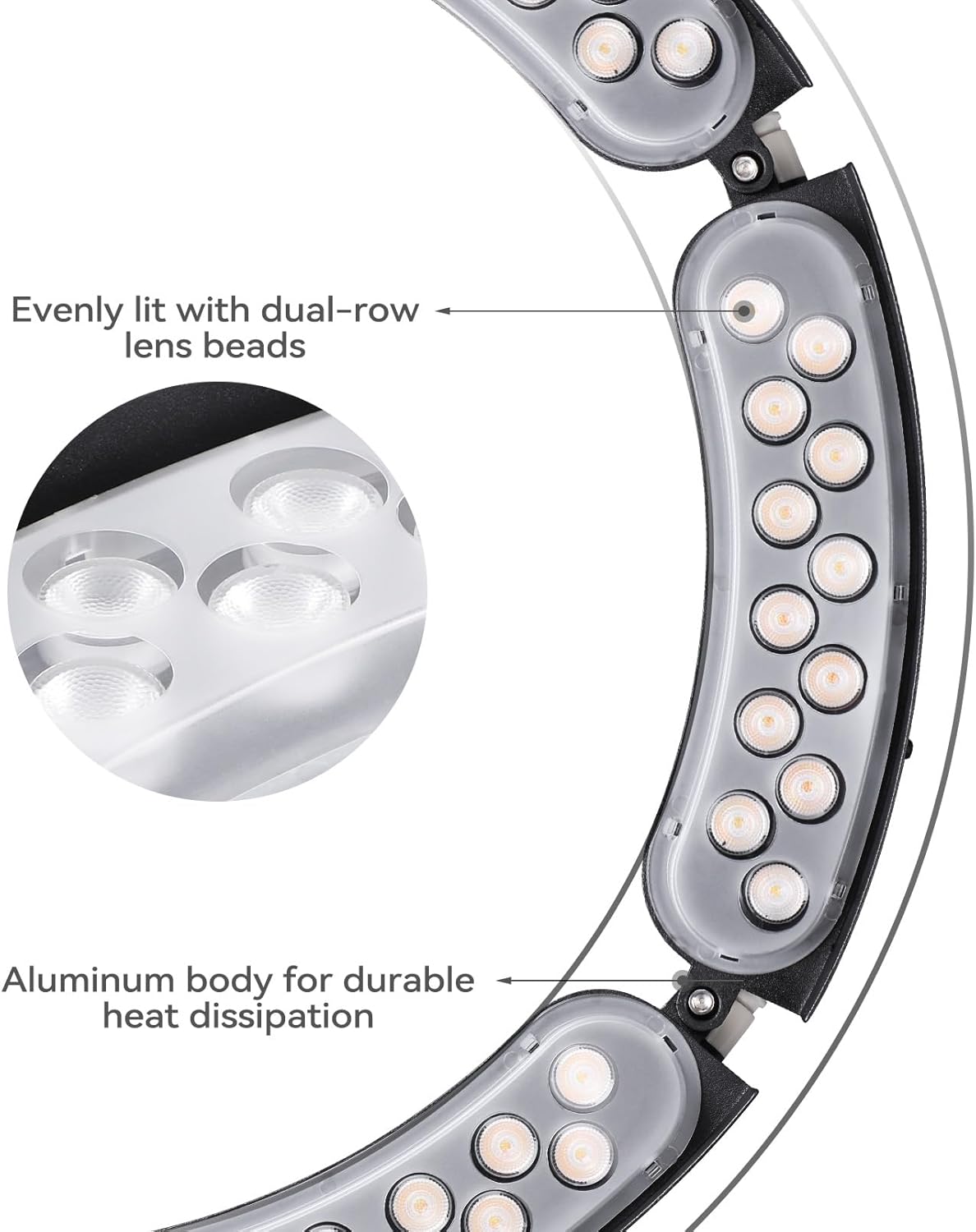 LEONLITE Update 5CCT Low Voltage Landscape Tree Ring Lights, AC/DC 12-24V, 750LM 11W/PCS Aluminum IP65 Landscape Spotlights for Big Tree&Palm Tree, 1800K/2700K/3000K/4000K/5000K, Pack of 6