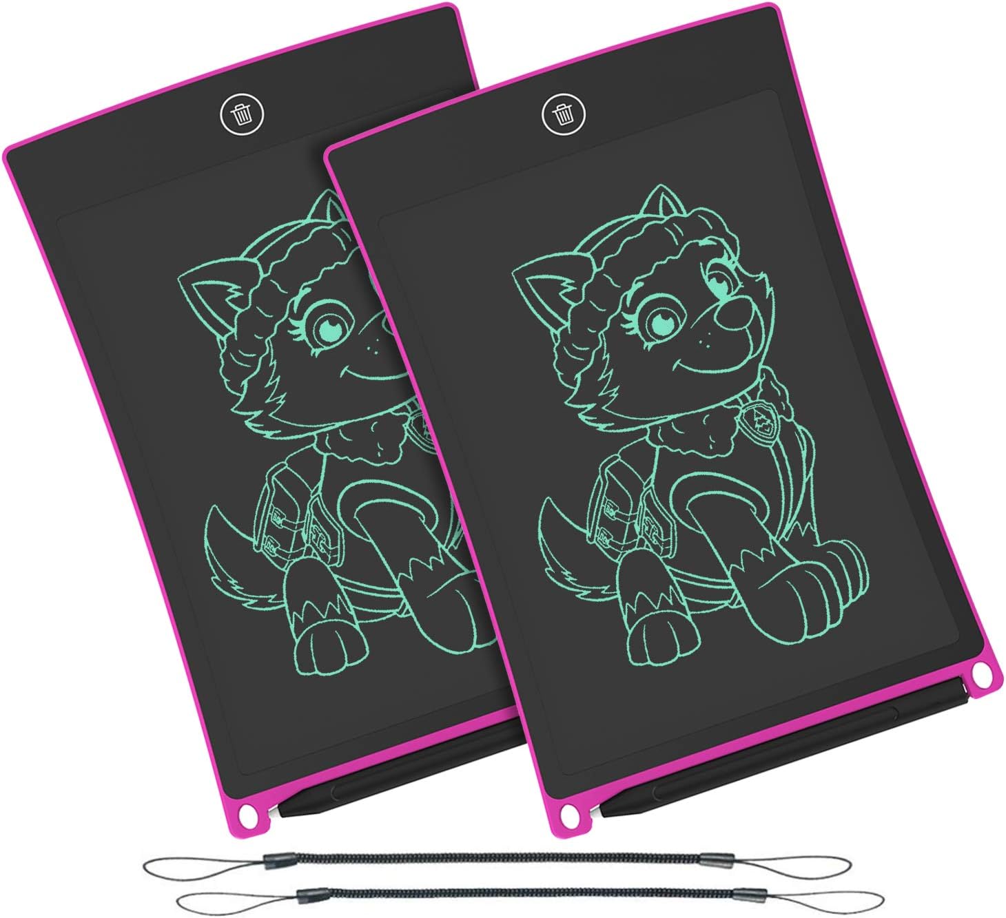 WOBEECO LCD Writing Tablet, 8.5 Inch Electronic Writing &Drawing Board Doodle Board with Lanyard for Kids and Adults at Home School and Office