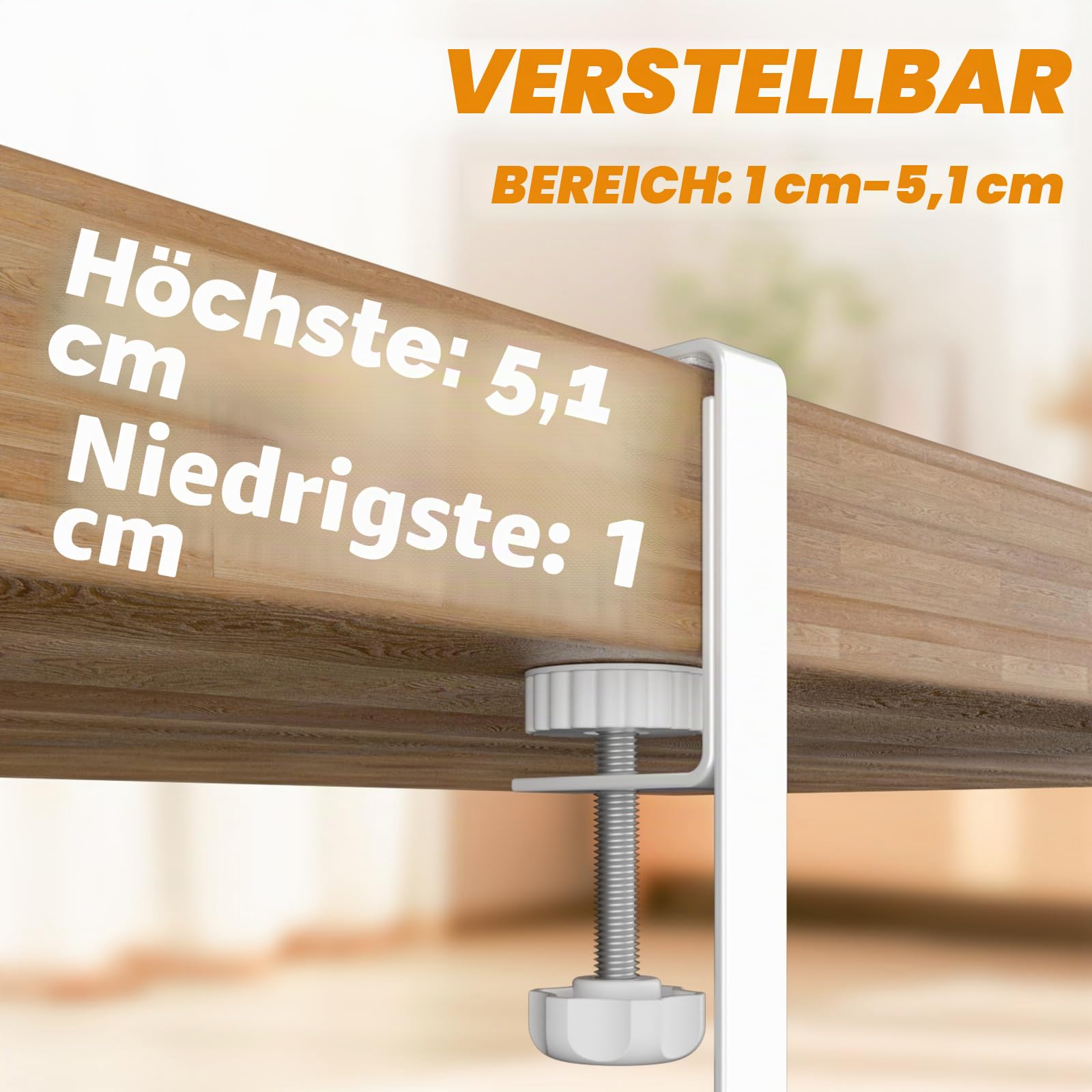 Kabel-Management-Tablett für den Schreibtisch, 39 cm, kein Bohren, Stahl-Schreibtisch-Kabel-Organizer, Drahtmanagement-Tablett, Kabelmanagement-Rack (1 Packung, weiß)