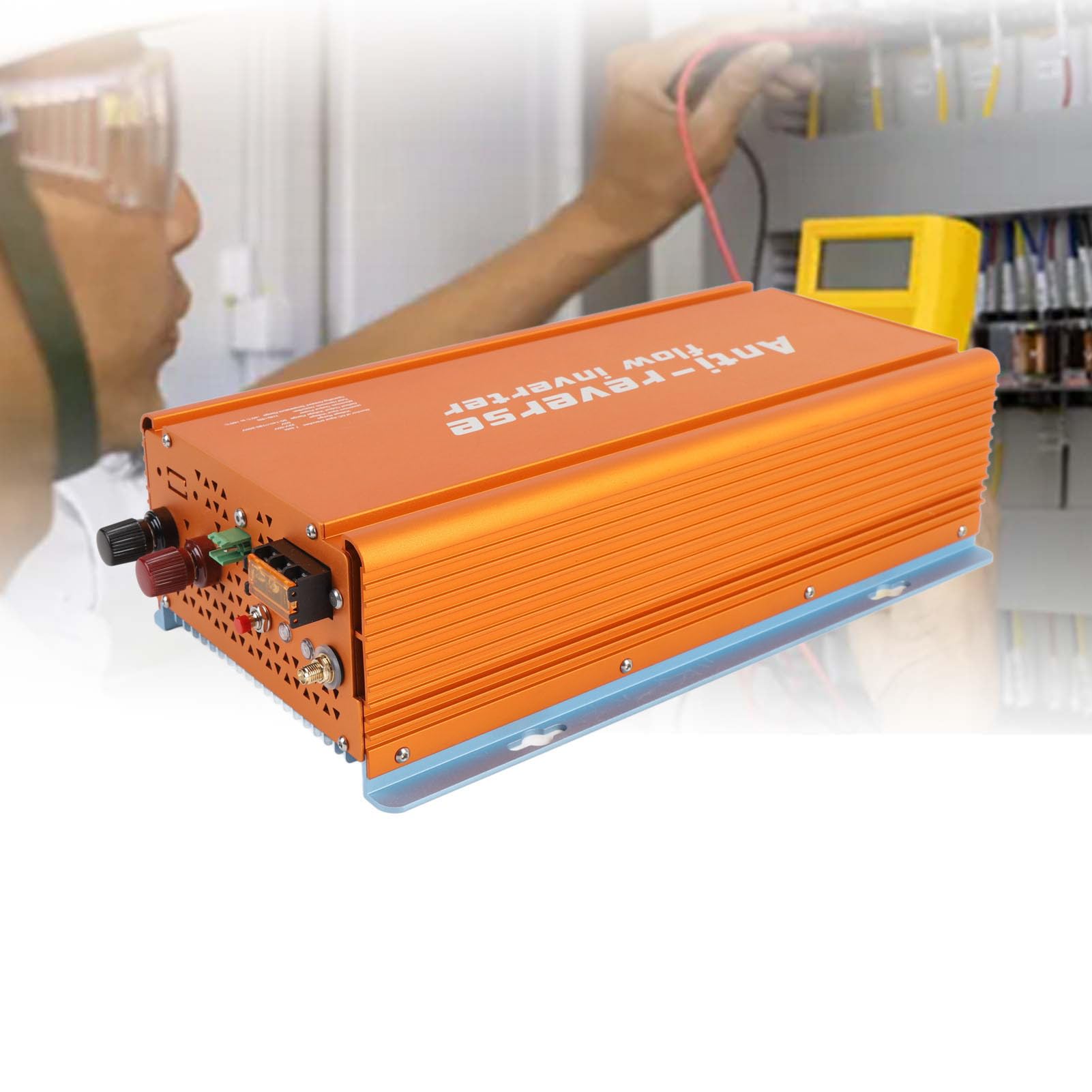 Eujgoov Inverter per Collegamento Alla Rete da 1200 W, Inverter di Energia Solare con MPPT, Monitoraggio WiFi, Antiriflusso per il Fotovoltaico Domestico (230V)