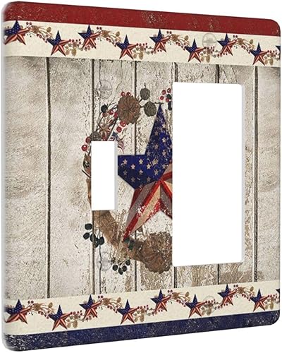 Miniatura 38 de Puerta de castillo de madera de mediados de siglo, estilo griego, cubierta de interruptor de luz de palanca individual, placa decorativa de pared