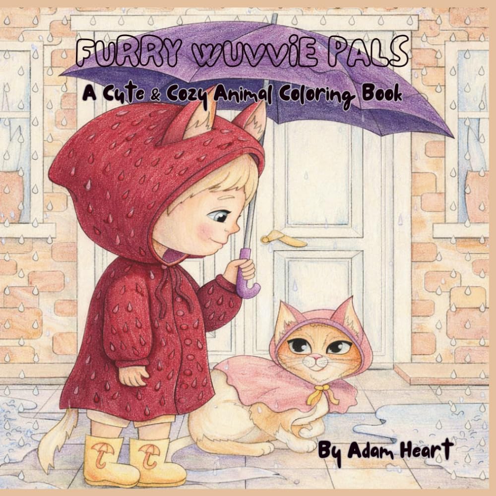 Furry Wuvvie Pals: A Cute & Cozy Animal Coloring Book