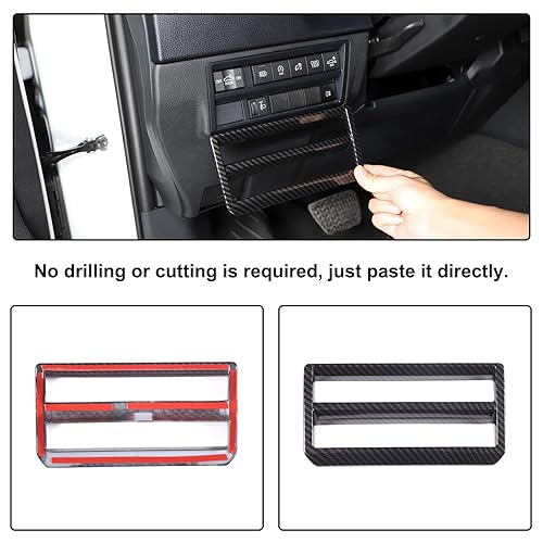 Miniatura 4 de Aunginsy Cubierta del marco del botón del interruptor de los faros del coche compatible con Toyota TundraSequoia 2022-2023 - Accesorios decorativos