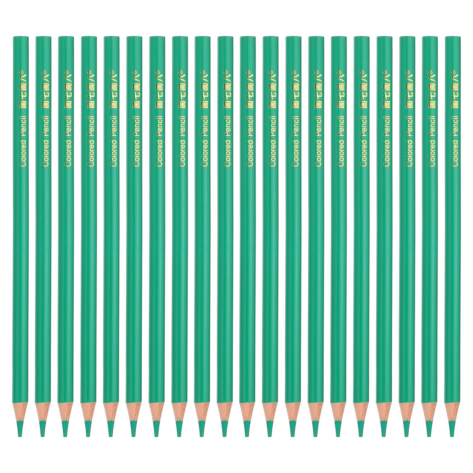 PATIKIL Sapphire Green Colored Pencils Set,20 Pcs Oil Color Pencils Wooden Coloring Drawing Pencil for Artists Art Painting