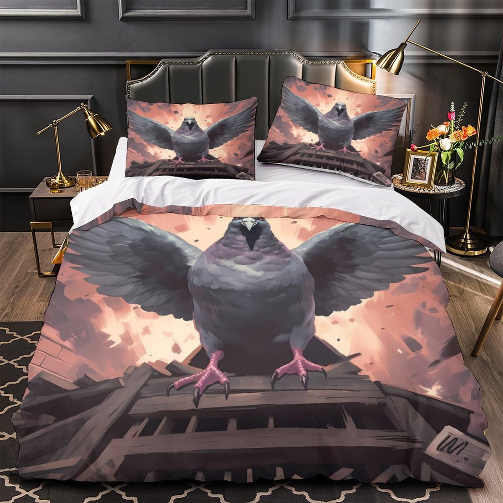 Housse de couette concombres marinés 220x240 cm lit King
