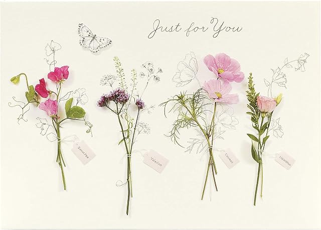 Birthday Card For Her/Female Friend With Envelope - Floral Design, By UK Greetings
