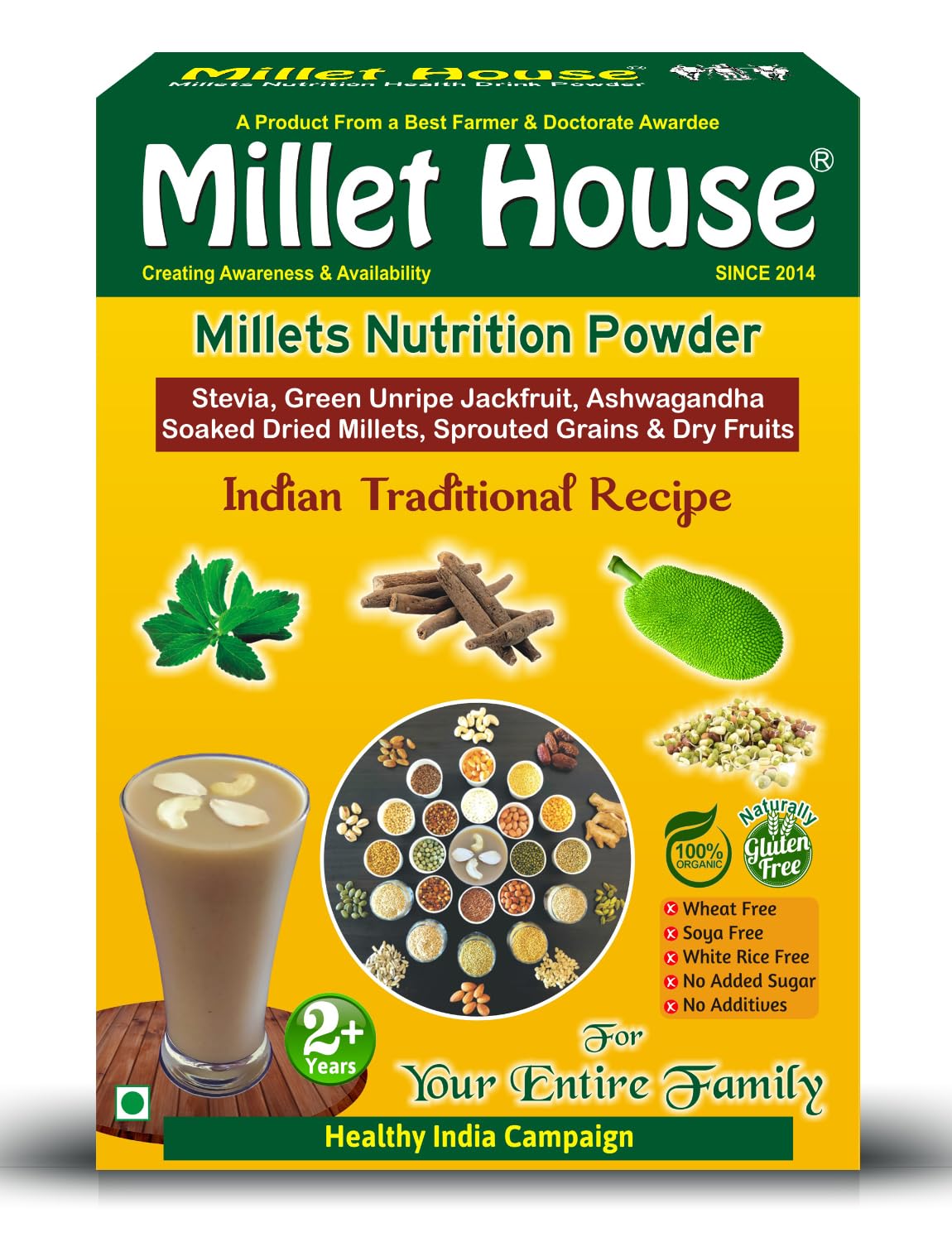 Millet House Millet Nutrition Powder 400 Gram Certified Healthy
