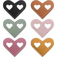 Leather Bookmarks, Wayzton Cute Double Hollow Heart Corner Bookmark, Personalized Book Accessories Gifts for Women Kids Reading Lovers