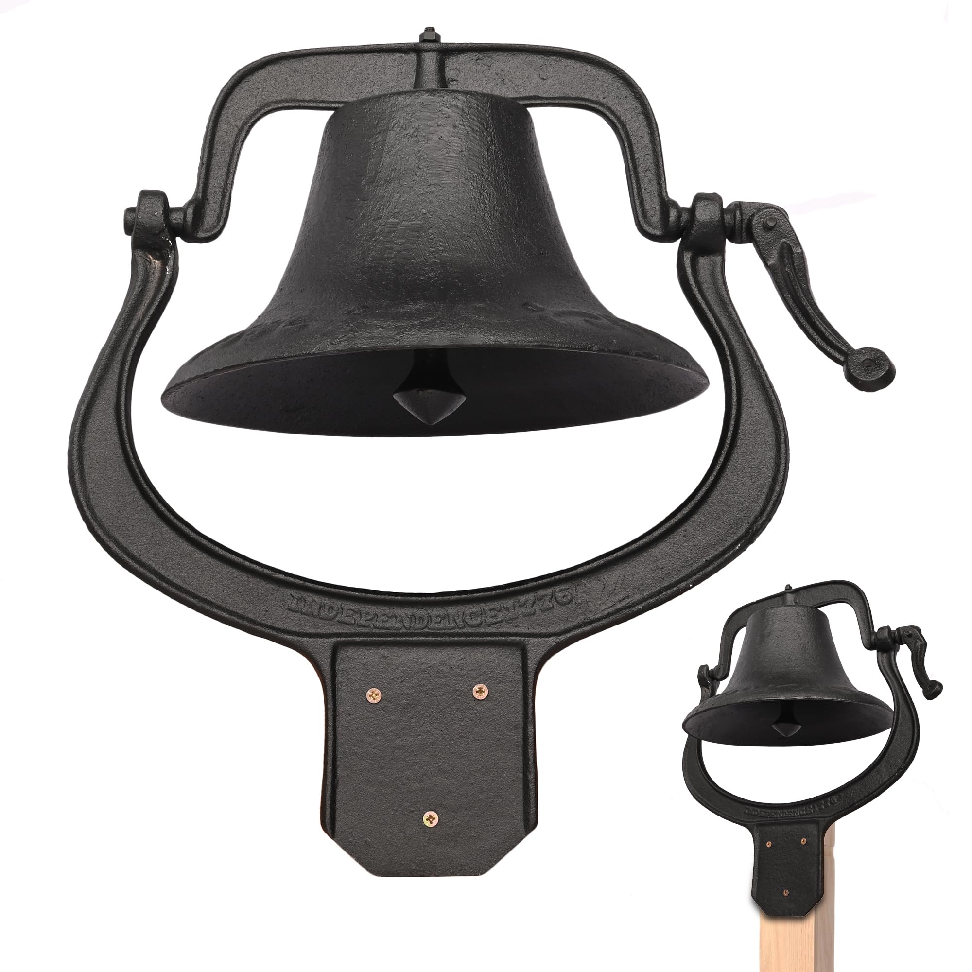 Lehom - Campana Grande de Hierro Fundido Pesado de Estilo Antiguo Vintage, Estilo rústico, Cena, Granja, Iglesia, Escuela