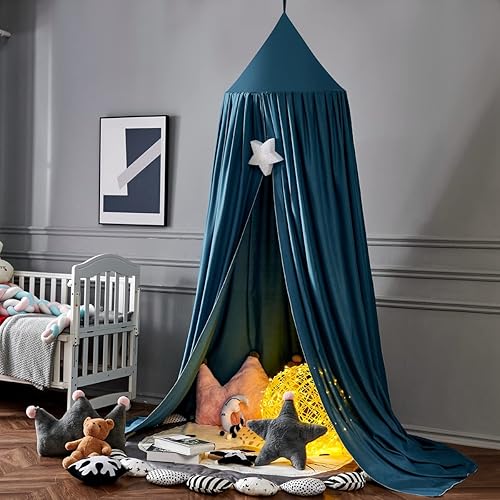 Vista 22 de KOGITI Toldo de cama para niñas, toldo suave y liso para decoración de la habitación de las niñas, castillo de princesa, ropa de cama de mosquitera