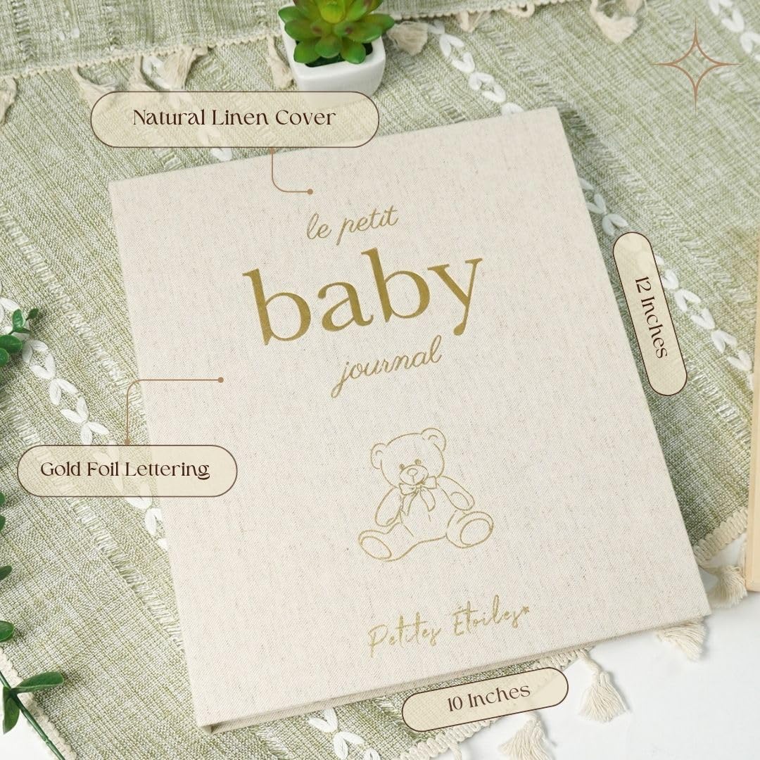 Baby Hand and Footprint Kit Photo Frame With Milestone Journal Scrapbook Keepsake Gift Set - Image 2
