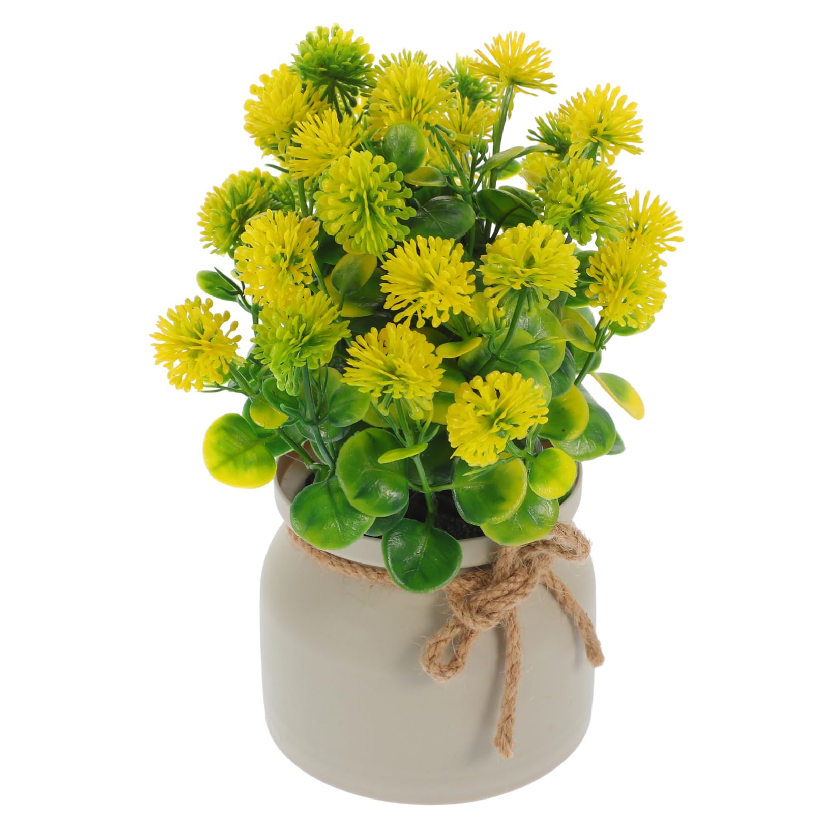 ABOOFAN 3st Löwenzahn Kleiner Bonsai Anlage Lebensechter Kleiner Bonsai Simulation Topfblume Kunstblumen Im Topf Gefälschte s Kleine -verzierung Kunststoff Büro Pflanze Zubehör