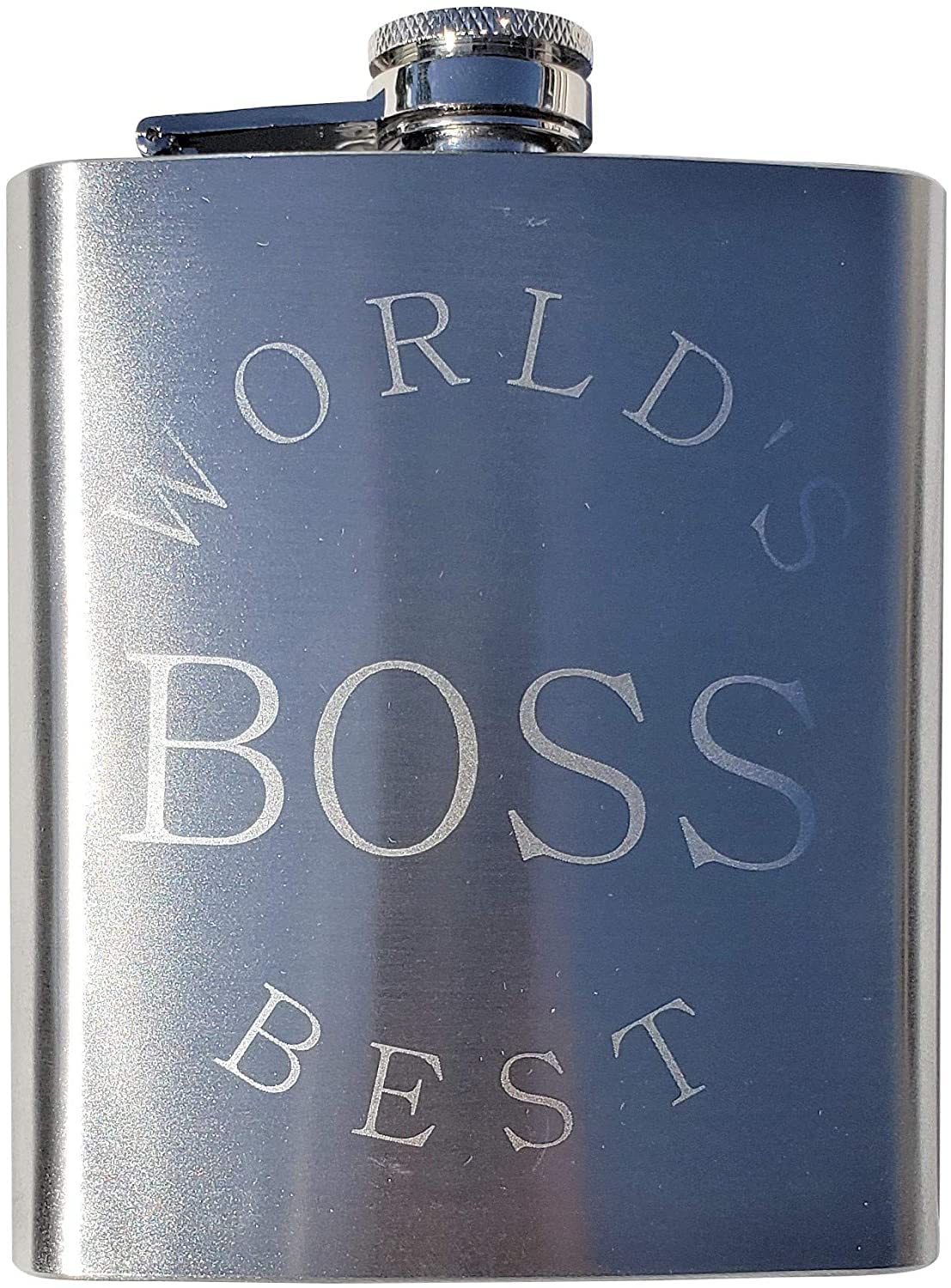 World's Best Boss Flask Gift Set - 7 oz Flask, Great Gift for Bosses