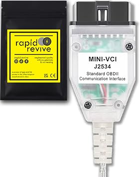 OBD2 VCI Cable J2534 Compatible With Toyota Vehicles, OBD Diagnostic Cable for K Line ISO 9141, KWP 2000 ISO 14230 4 Protocols.
