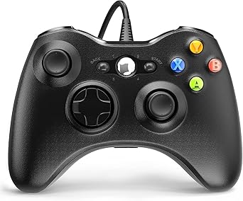PSS Compatible with X-box 360/ PC Windows 7,8,10,11 Wired Controller for Xbox 360, Gamepad Joystick Remote for Xbox 360 and PC