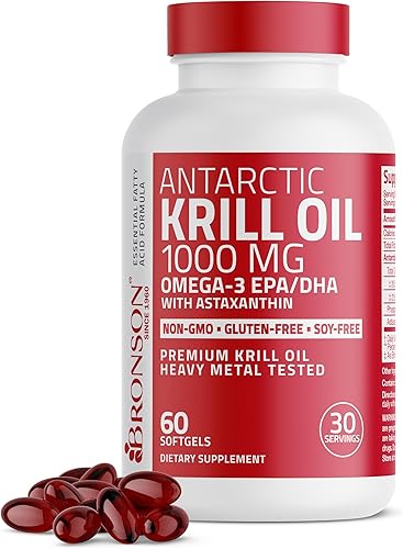 Suplemento Antarctic Krill Oil de 0035 onzas de Bronson 1