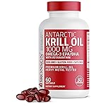 Bronson Antarctic Krill Oil 1000 mg with Omega-3s EPA, DHA, Astaxanthin and Phospholipids 60 Softgels