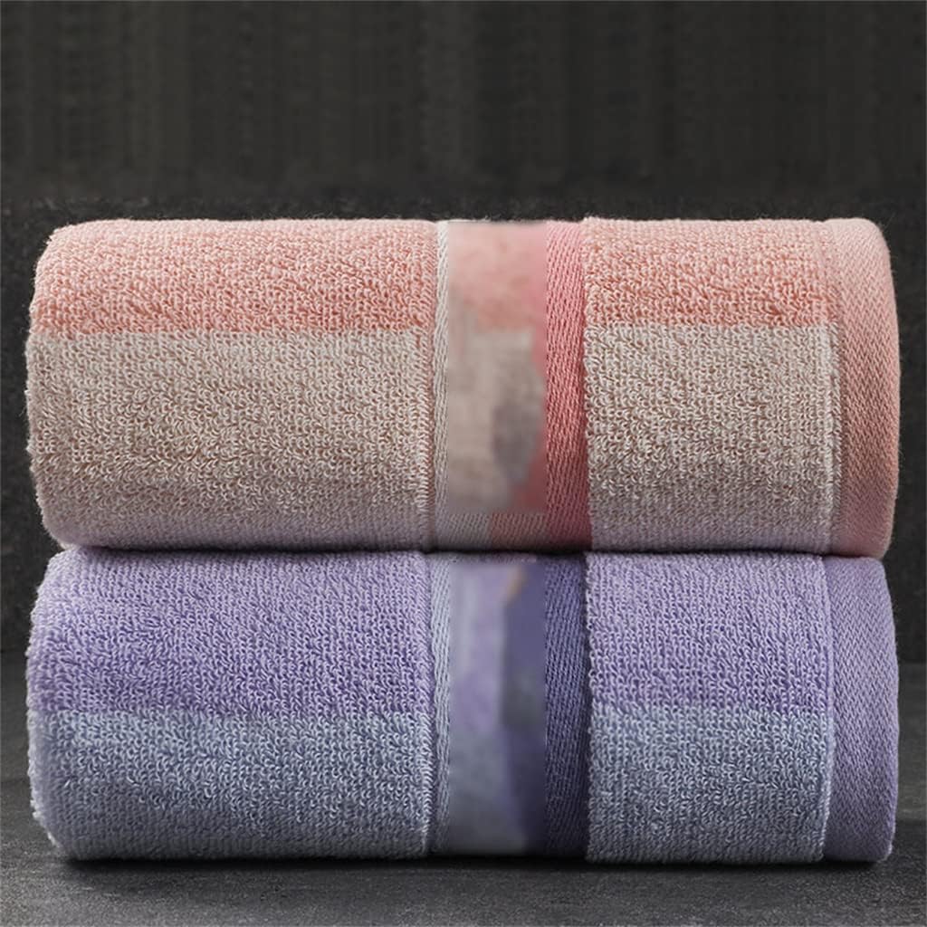 Face Cotton Towel Household face Towel Cotton Adult Bath Towel Soft Skin Does not Drop Hair(B 2PS)
