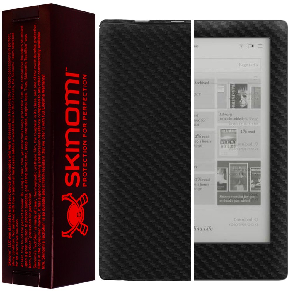 Skinomi TechSkin Kobo Aura HD eReader Screen Protector + Carbon