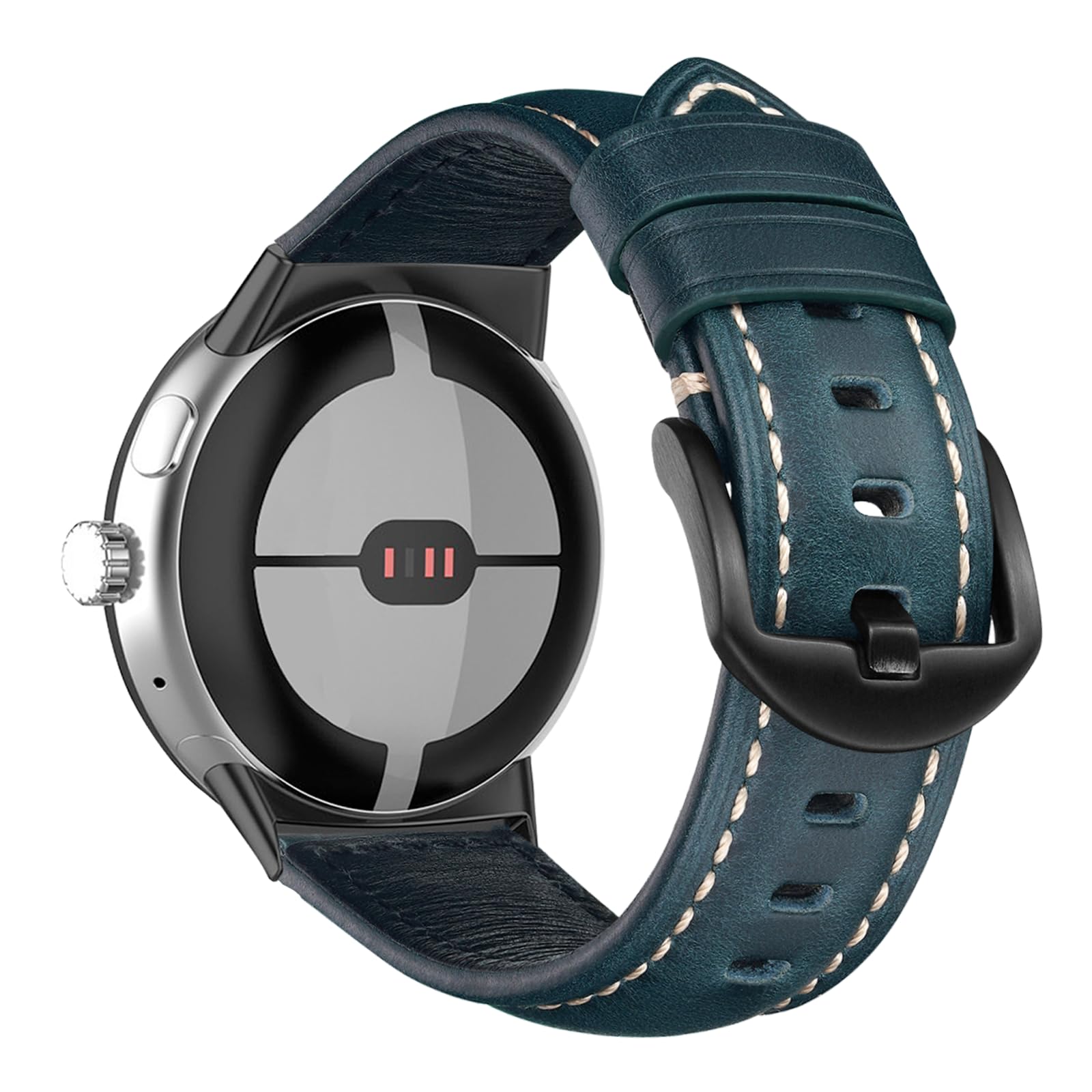 [KeeFos] バンド Google Pixel Watch 4 41mm/Google Pixel Watch 3 41mm/2/1対応 交換バンド レザー ストラップ 柔らかい 替えベルト 男女兼用 交換ベルト グーグル ピクセルウォッチ4 41 mm/3 41 mm/2/1用 (グリーン)