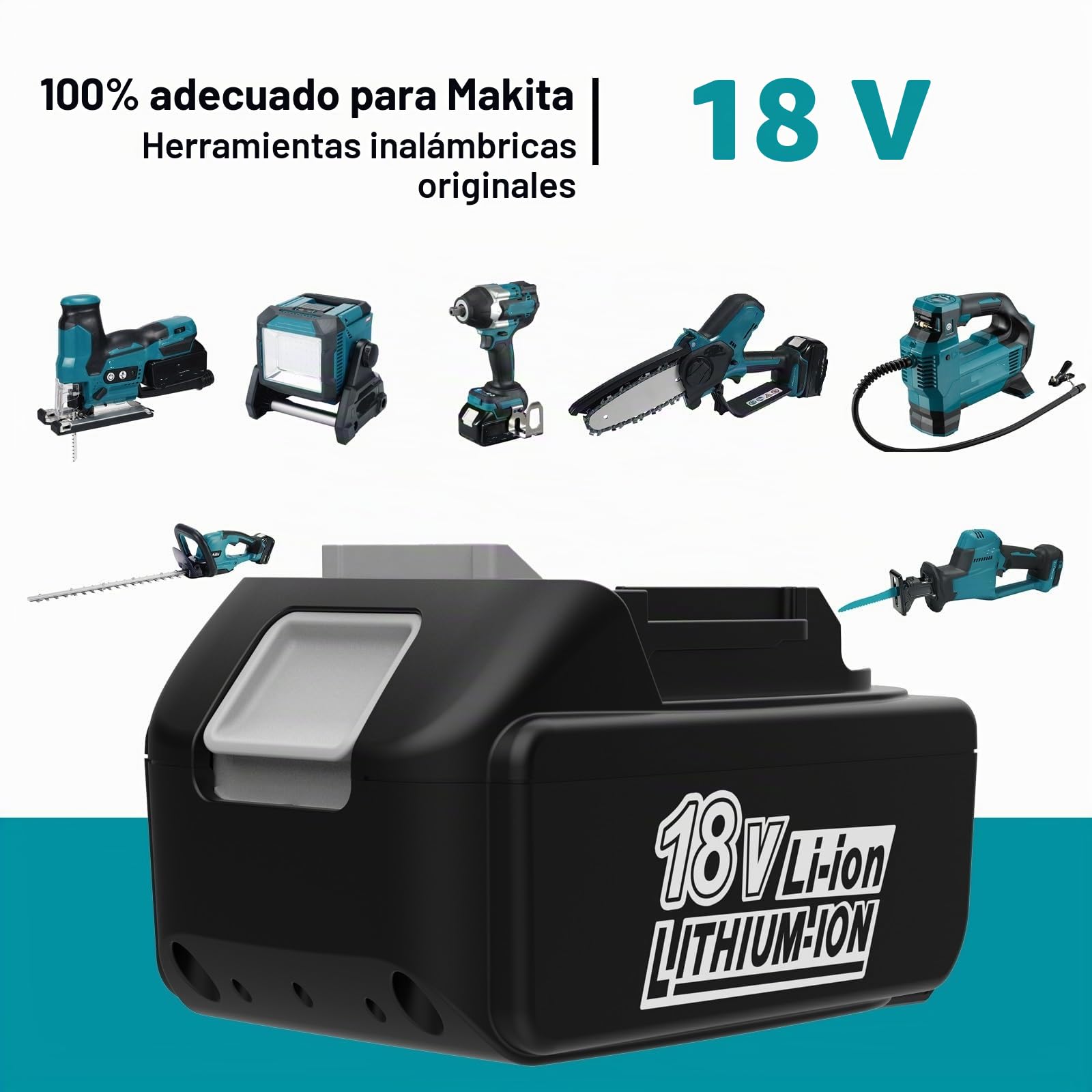 Energup 4 Piezas 18V 5.5Ah Batería para Makita Batería 18V BL1850B BL1850 BL1860 BL1840 BL1830 BL1815 BL1820 con Indicador LED