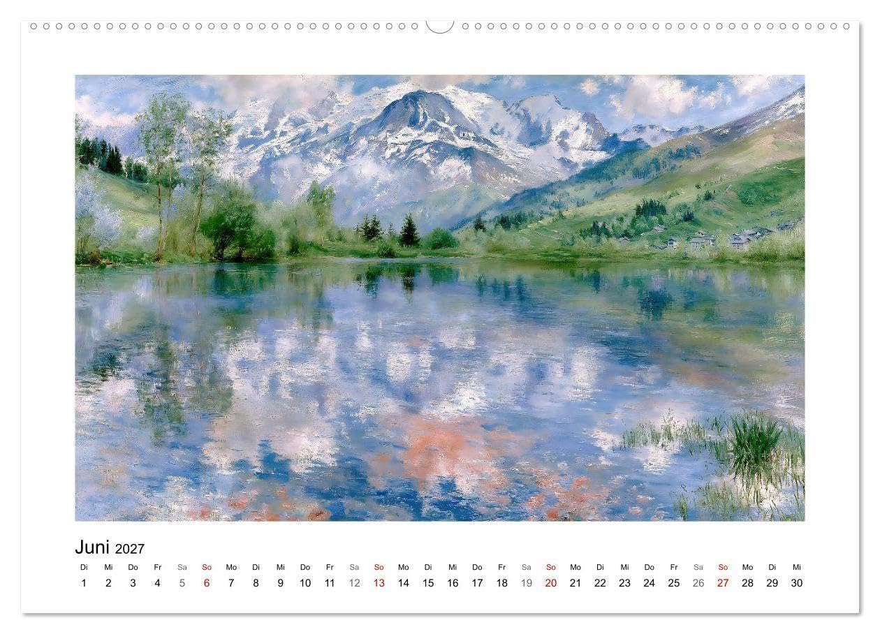 Poesie der Jahreszeiten (hochwertiger Premium Wandkalender 2027 DIN A2 quer), Kunstdruck in Hochglanz: KI-Kunst im impressionistischen Stil (CALVENDO Kunst)