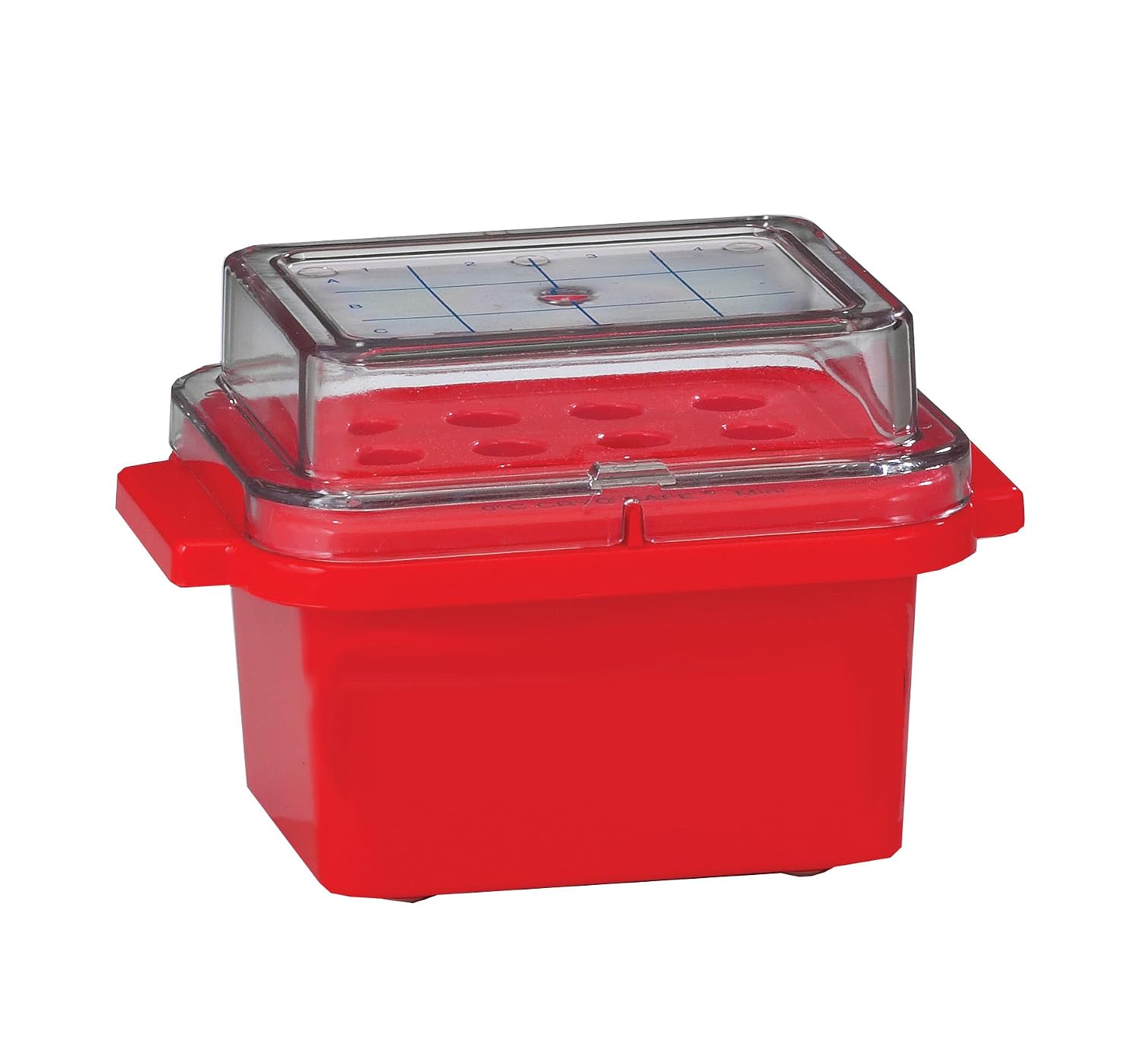 Cryo-Safe Cooler with Clear Lid, Holds 0.5 or 1.5ml Tubes, 12 Tube Capacity