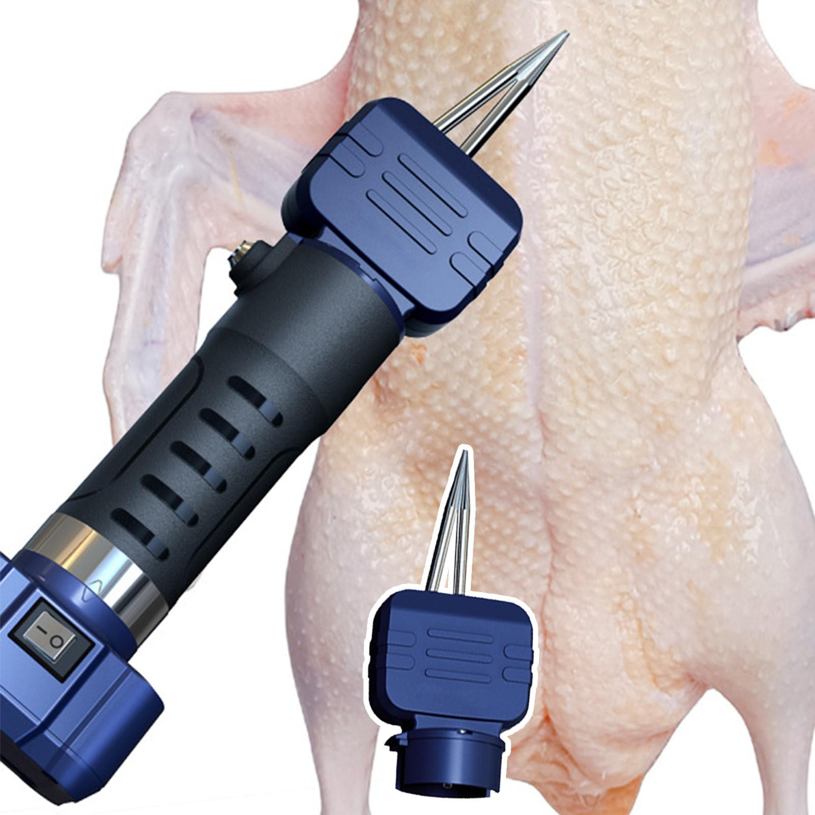 MRKU Electric Chicken Plucker Machine,Rechargeable Poultry Feather Plucking Tool,9000r/min