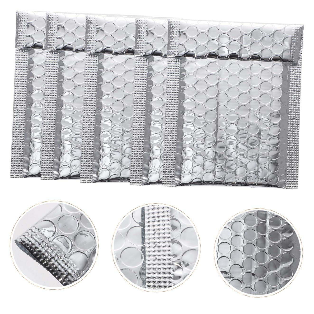 DOITOOL 100 Sobres Acolchados con Lámina Metálica Plata para Envío Autosellados Resistentes Protección Extra, Ideales para Tiendas y Almacenamiento