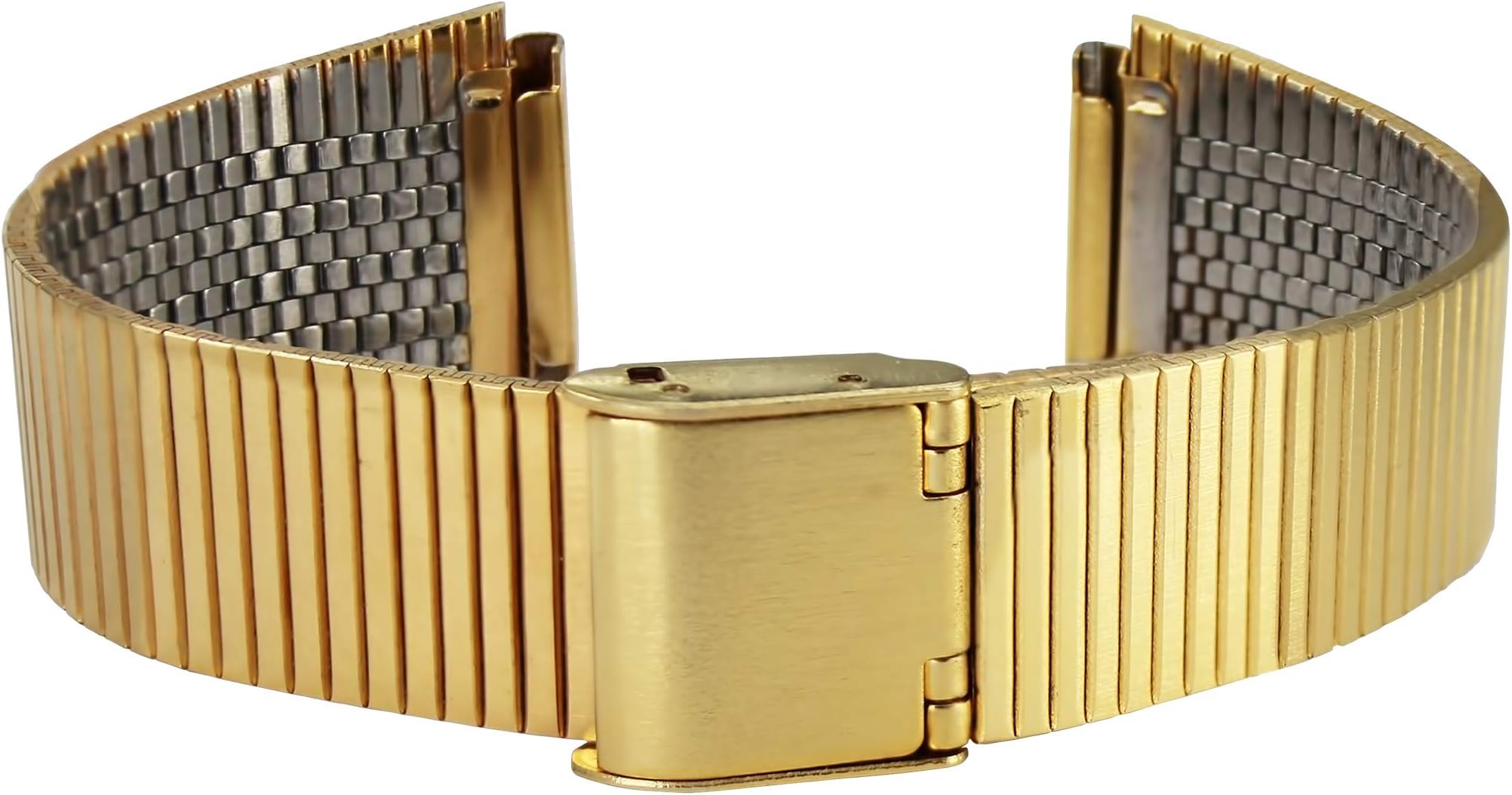 Citime Gold Stainless Steel Strap Replacement for Brushed Finish, Hook Buckle, 18mm Band _ S18013