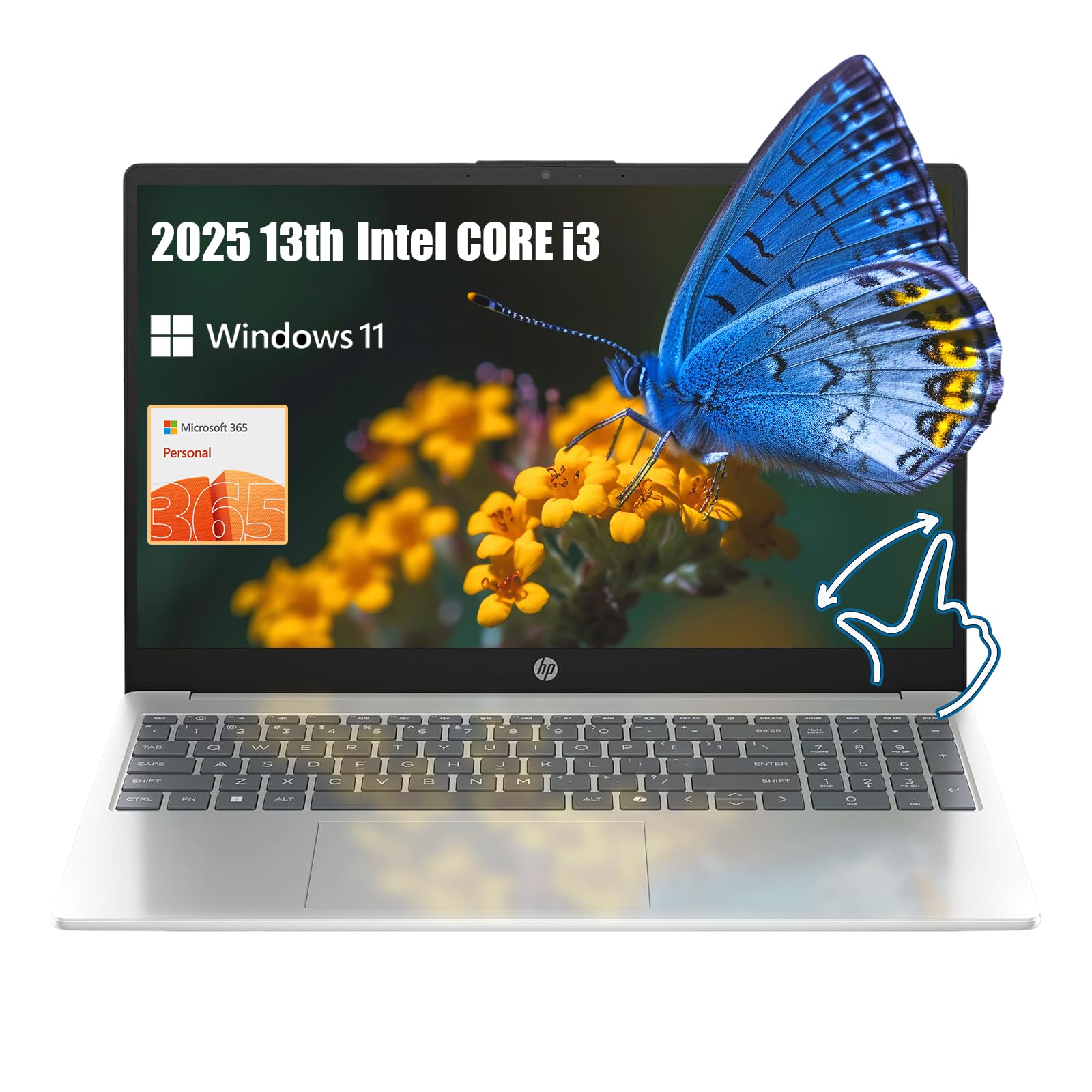 Amazon.co.jp: HP 15.6インチ タッチスクリーンノートパソコン AI 2025
